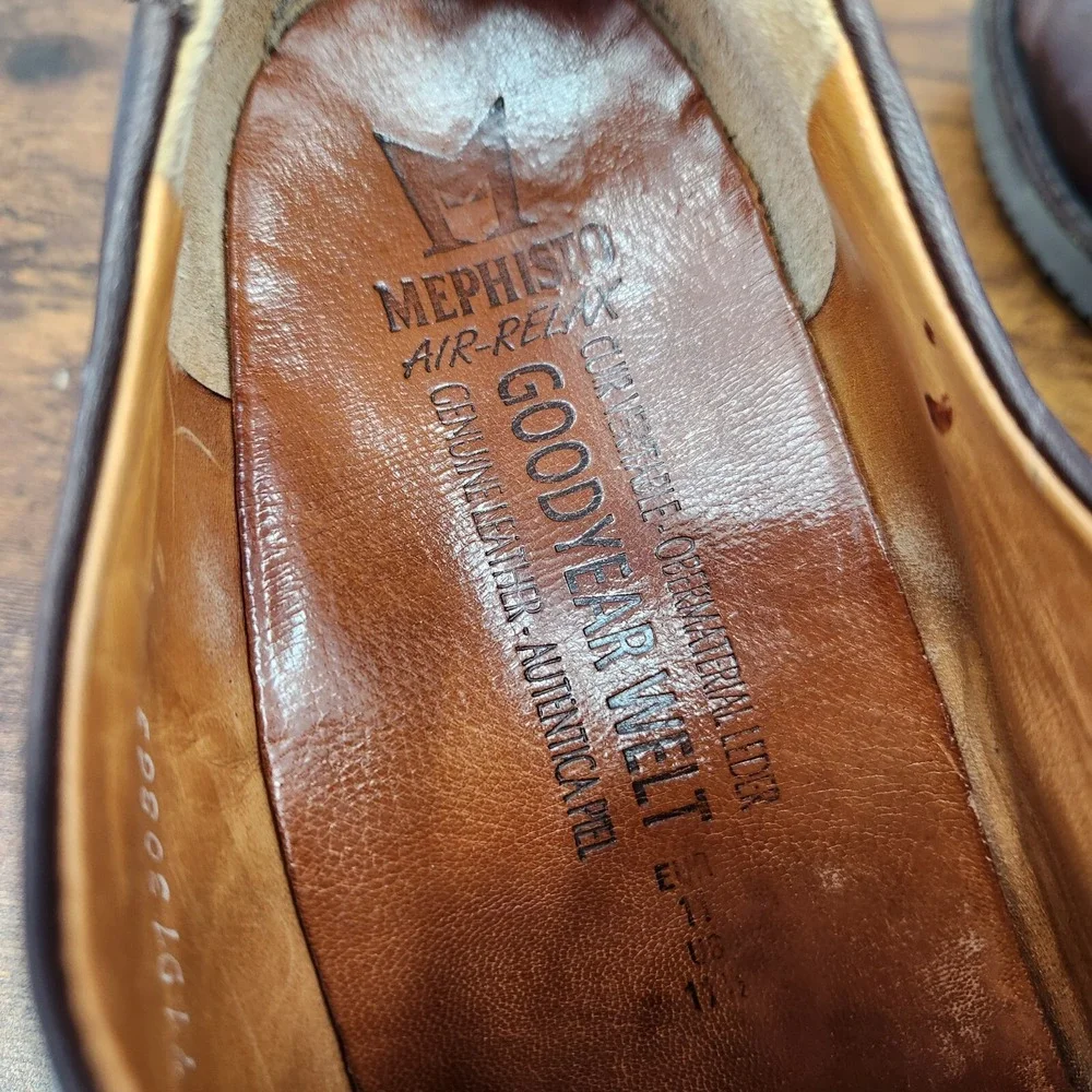 Mephisto Shoes Mens 11.5 Brown Leather Walking Oxford‎ Derby Comfort $429